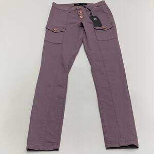ASHLEY MASON Women’s 26 Purple Skinny Chino Pant